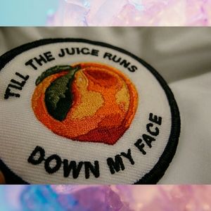 Embroidered Peach Patch - FREE with Purchase